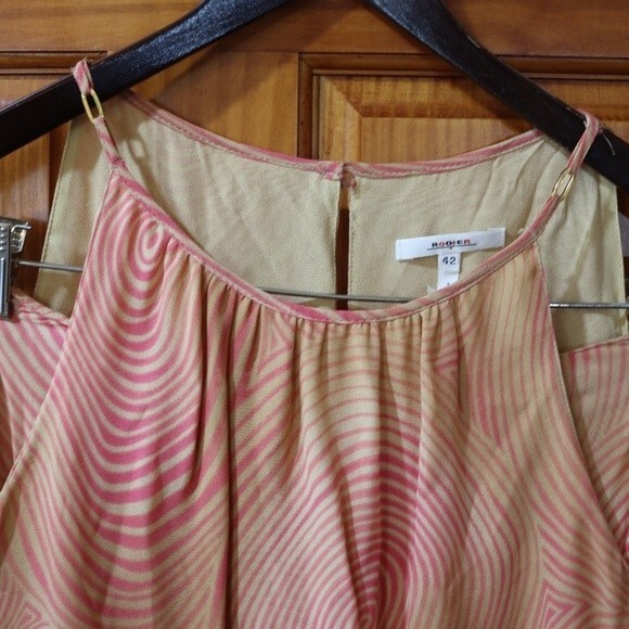 Rodier 90s Pink Wave Swirl Vintage 2-Piece Skirt & Top Set Euro 44 Med/Lg - Picture 6 of 16